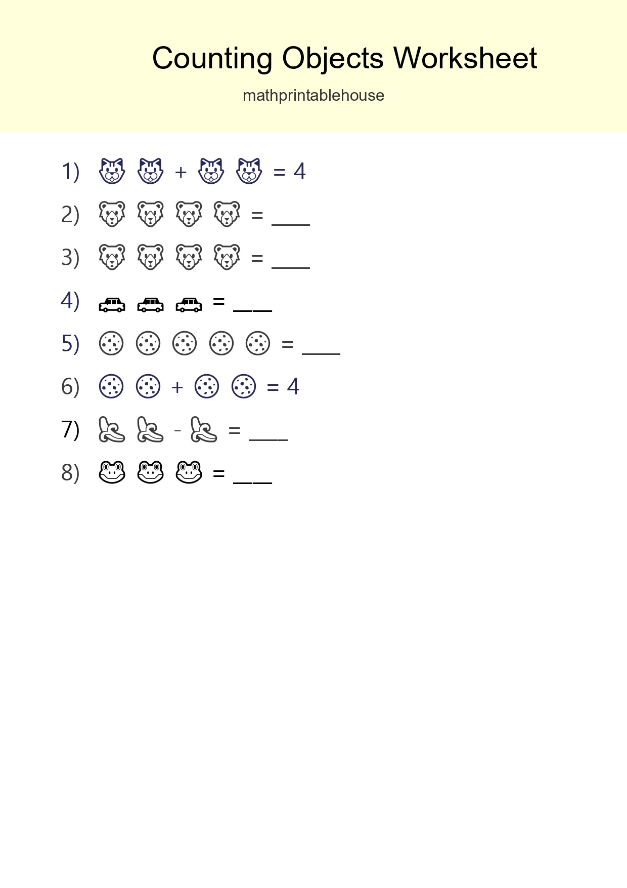 Free Counting Objects Worksheet For Pre-K - Part 36
