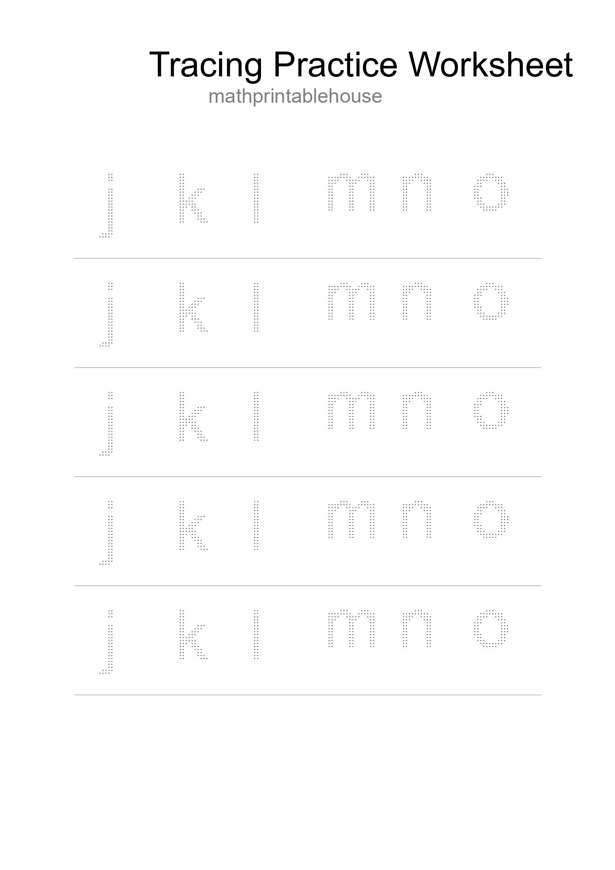 Printable Tracing Worksheet For Kids - Part 153