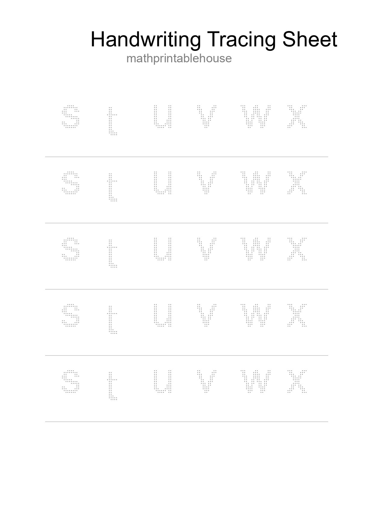 Printable Tracing Worksheet For Kids - Part 186