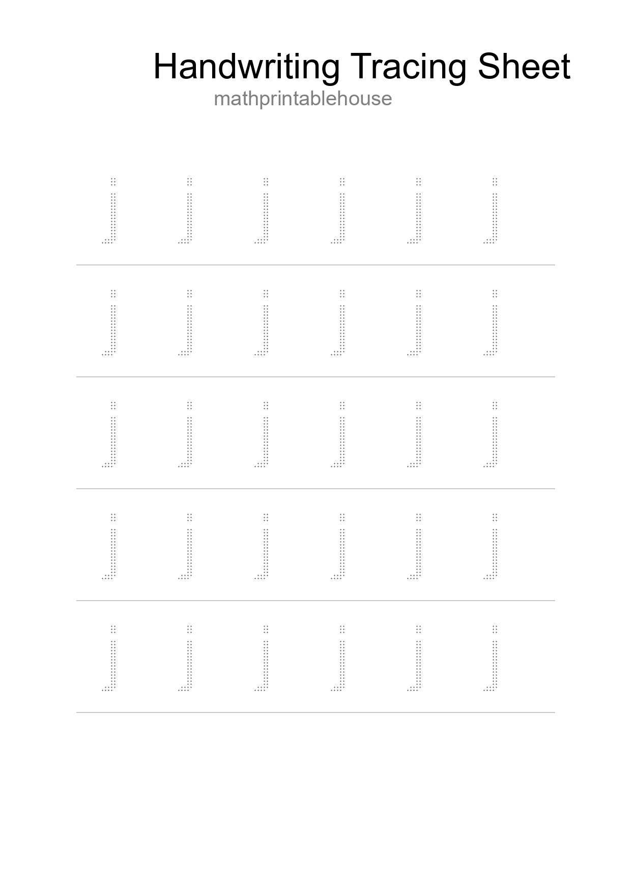 Printable Tracing Worksheet For Kids - Part 219