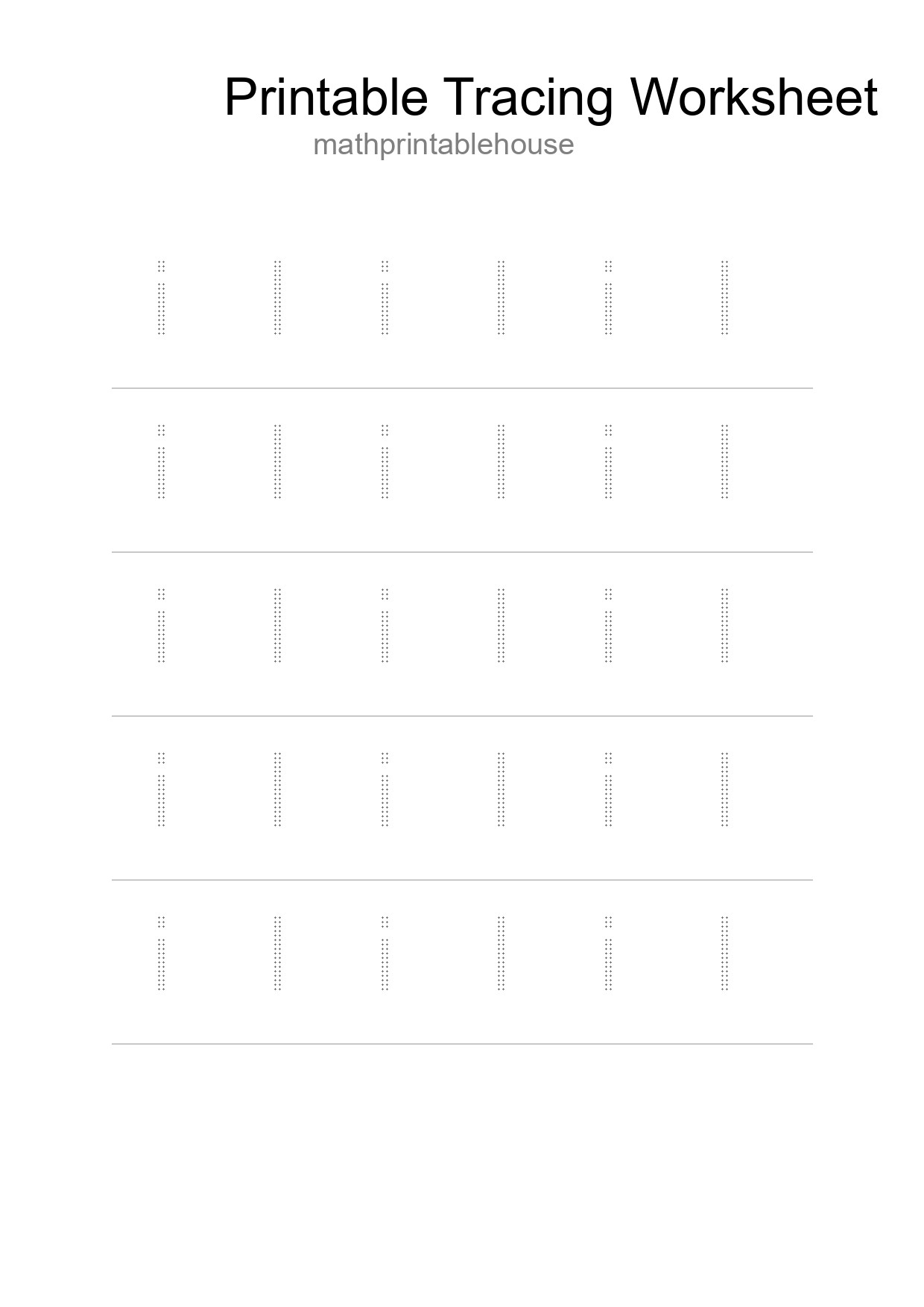 Printable Tracing Worksheet For Kids - Part 230